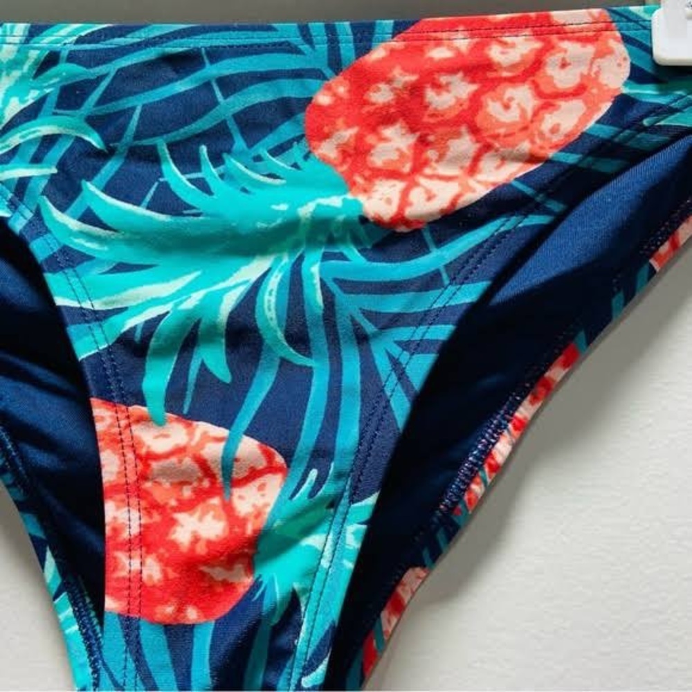 Aerie floral Print Cheeky Swim Bottoms pineapple